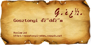 Gosztonyi Ádám névjegykártya