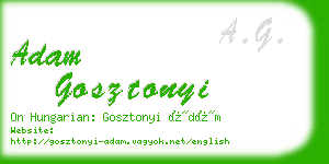 adam gosztonyi business card